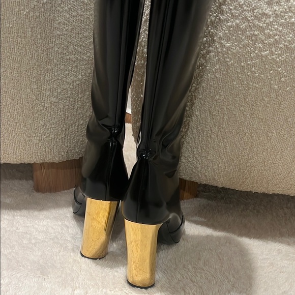 Saint Laurent “Auteuil” Black Knee-High Boots - Picture 5 of 8